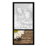 Daisy and Barn Wood Country Thank You Photo Card