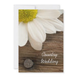 Daisy and Barn Wood Country Wedding Invitation