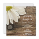 Daisy and Barn Wood Country Wedding Invitation