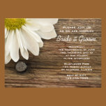 Daisy and Barn Wood Country Wedding Invitation invitations