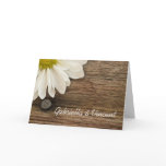 Daisy and Barn Wood Country Wedding Invitation Card