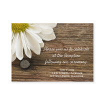 Daisy and Barn Wood Country Wedding Reception Card Business Card Templates