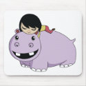 Daisy and Cookie the Hippo mousepads