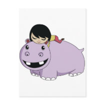 Daisy and Cookie the Hippo Postcards