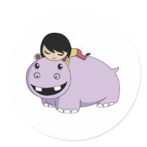 Daisy and Cookie the Hippo Stickers