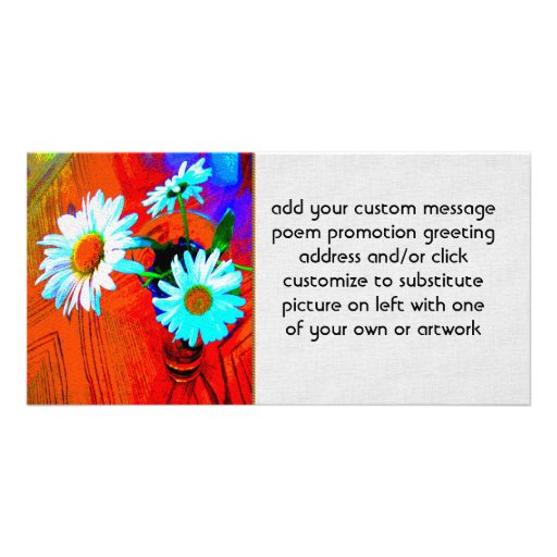 Daisy Art Photo Card Template