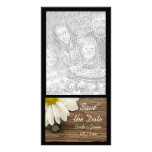 Daisy / Barn Wood Country Wedding Save the Date Photo Greeting Card