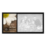 Daisy / Barn Wood Country Wedding Save the Date Photo Card Template