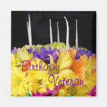 daisy birthday cake magnet- customize