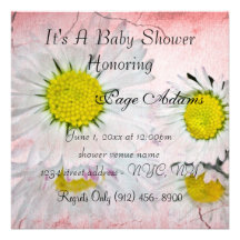 Daisy Blossoms Baby Shower Invitation