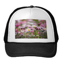 Daisy Blossoms Elegant  Romantic  Wedding Parties Trucker Hats