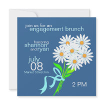 Daisy Bouquet Engagement Brunch Invitations