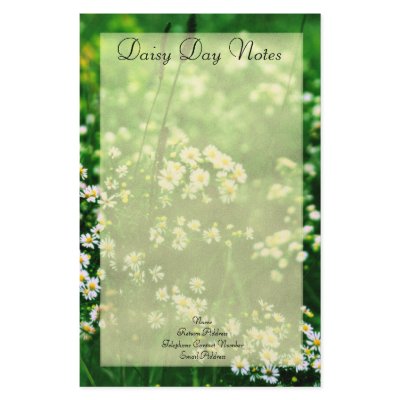 Daisy Day Notes Stationary Stationery Design by Daorge_Productions