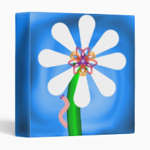 Daisy Doodle Vinyl Binder