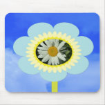 daisy flower and blue sky mouse pads