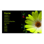 Daisy Flower Fluorescent Yellow Business Card
