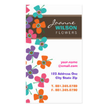 Daisy Flower Pop Fun Summer Daisies Whimsical Cute Business Card Template
