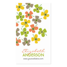 Daisy Flower Pop Fun Summer Daisies Whimsical Cute Business Cards
