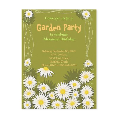 Daisy Garden Birthday Party Invitation by Ruxique