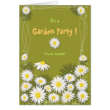 Daisy Garden Birthday Party Invitation Cards
