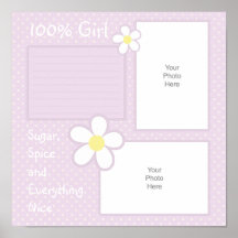 Daisy Girl Scrapbook Page Print