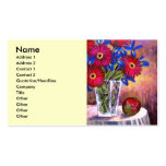 Daisy Iris Flowers Vase Still Life Art - Multi Business Card Templates