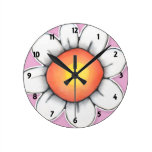 Daisy Joy pink Wall Clock
