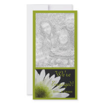 Daisy on Black Marriage Engagement Announcement Photo Card