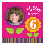 Daisy Photo Card Party Invitation