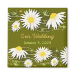 Daisy Save The Date Wedding Announcement 5 Fridge Magnets