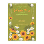 Daisy & Sunflower Garden Birthday Party Invitation