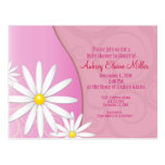 Daisy Swirl Baby Shower Invitation Postcard