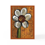 Daisy & Swirlies - notecard