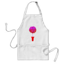 Daisy Topiary in Pinks Apron