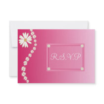 Daisy wedding invitation rsvp card
