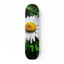 Daisy White Flower Skate Deck