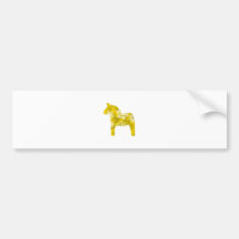 Dala Horse Snowflake Bumper Sticker
