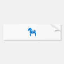 Dala Horse Snowflake Bumper Sticker