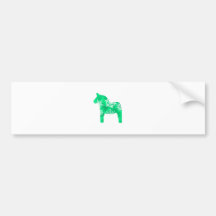 Dala Horse Snowflake Bumper Stickers