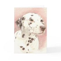 Dalamatian in Coloured Pencil Greeting Card
