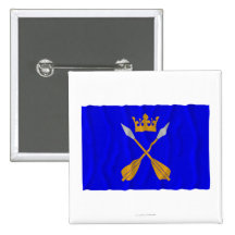 Dalarnas län waving flag pinback buttons
