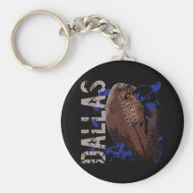 DALLAS FOOTBALL - ERODED AND SPLATTER STYLE KEY CHAIN