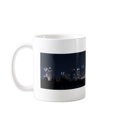 Dallas, Texas Skyline at Night Mug by Jeff_Boutte