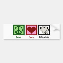 Dalmates d'amour de paix autocollant pour voiture