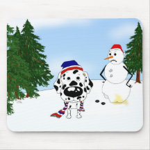Dalmatian Christmas Mousepad