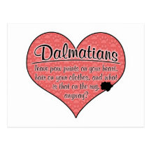 Dalmatian Paw Prints Dog Humour Postcard