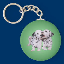 Dalmatian pups keychain keychains