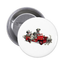 Dalmatian Pups with Fire Truck Pin