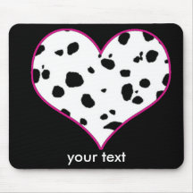Dalmatians heart mouse pad