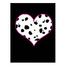 Dalmatians heart postcard